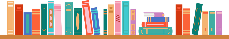 Cartoon Shelf with Books